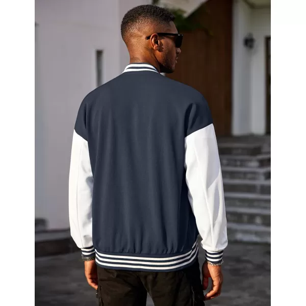 COOFANDY Men's Varsity Jacket Regular Fit Casual Letterman Baseball Bomber Jackets
