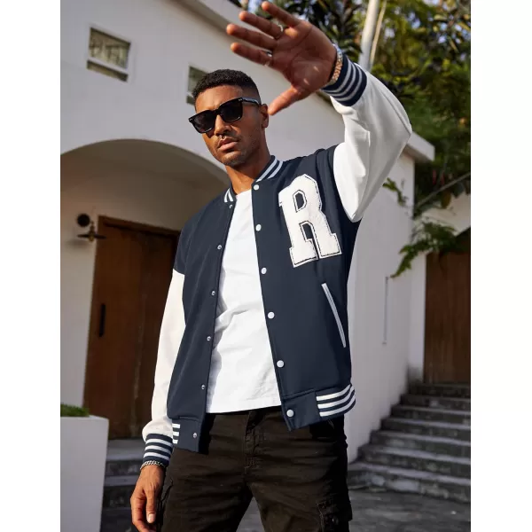 COOFANDY Men's Varsity Jacket Regular Fit Casual Letterman Baseball Bomber Jackets