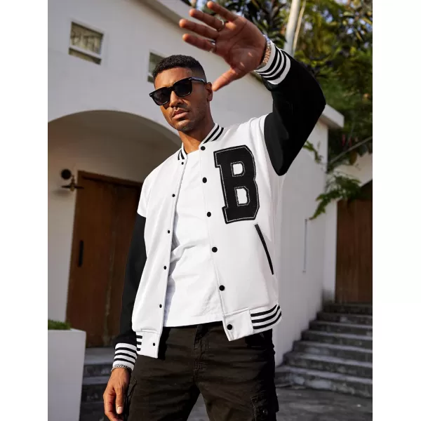 COOFANDY Men's Varsity Jacket Regular Fit Casual Letterman Baseball Bomber Jackets