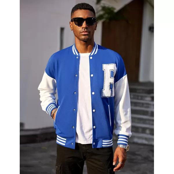 COOFANDY Men's Varsity Jacket Regular Fit Casual Letterman Baseball Bomber Jackets