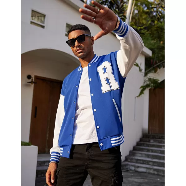 COOFANDY Men's Varsity Jacket Regular Fit Casual Letterman Baseball Bomber Jackets