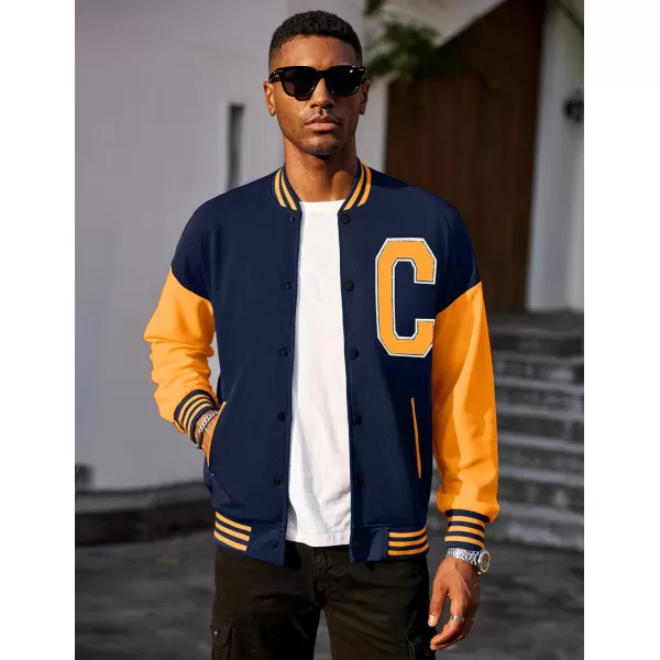 COOFANDY Men's Varsity Jacket Regular Fit Casual Letterman Baseball Bomber Jackets