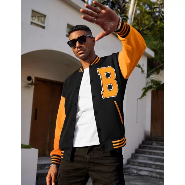COOFANDY Men's Varsity Jacket Regular Fit Casual Letterman Baseball Bomber Jackets