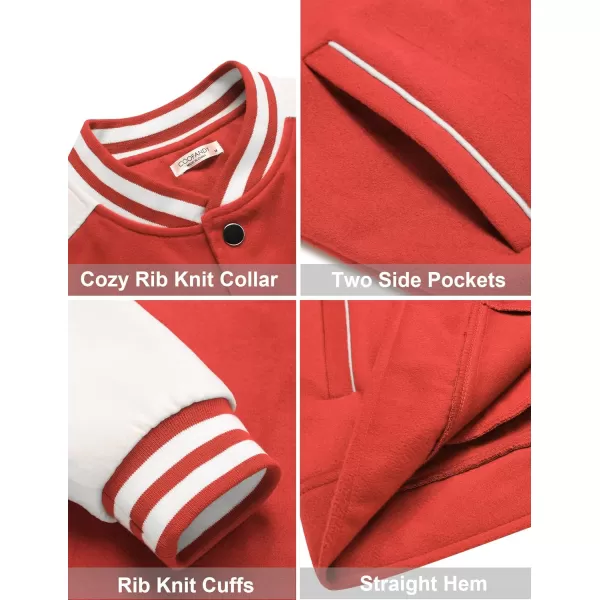 COOFANDY Men's Varsity Jackets Wool Blend Letterman Baseball Lightweight Bomber Jacket