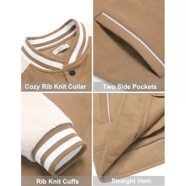 COOFANDY Men's Varsity Jackets Wool Blend Letterman Baseball Lightweight Bomber Jacket