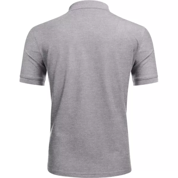 COOFANDY Men's Zipper Polo Shirts Short Sleeve Golf Shirt Slim Fit Casual T Shirts with Pocket