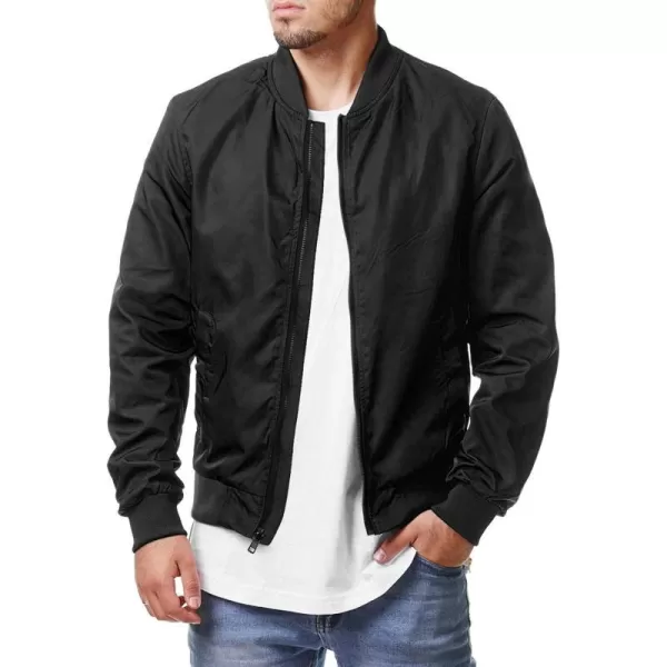 COOFANDY Men Bomber Jackets Lightweight Windbreaker Jacket Casual Softshell Flight Fashion Winter Fall Coat with Pocket