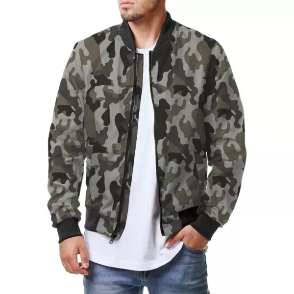 COOFANDY Men Bomber Jackets Lightweight Windbreaker Jacket Casual Softshell Flight Fashion Winter Fall Coat with Pocket