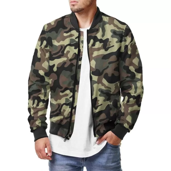 COOFANDY Men Bomber Jackets Lightweight Windbreaker Jacket Casual Softshell Flight Fashion Winter Fall Coat with Pocket