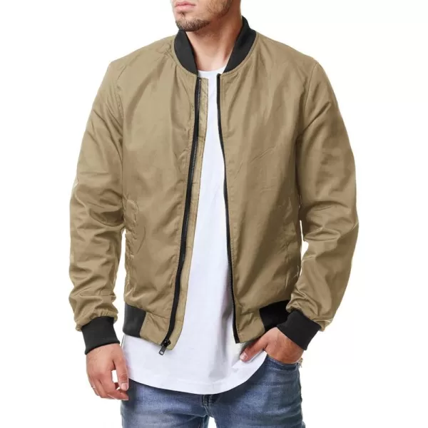 COOFANDY Men Bomber Jackets Lightweight Windbreaker Jacket Casual Softshell Flight Fashion Winter Fall Coat with Pocket