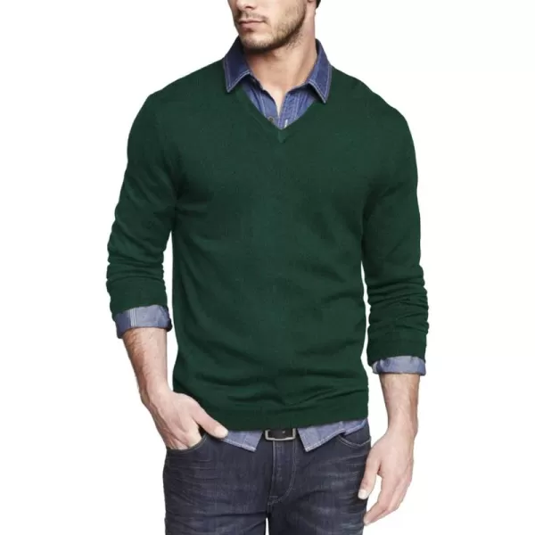 COOFANDY Men Casual V Neck Sweater Ribbed Knit Slim Fit Long Sleeve Pullover Top