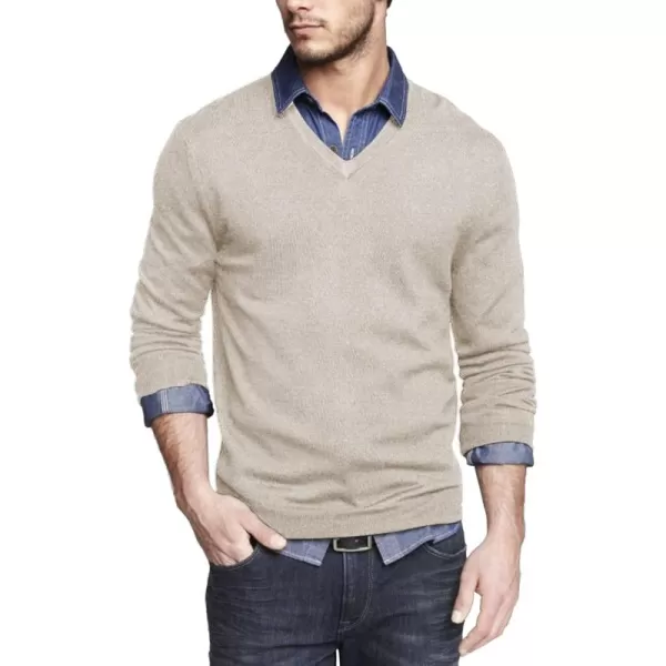 COOFANDY Men Casual V Neck Sweater Ribbed Knit Slim Fit Long Sleeve Pullover Top