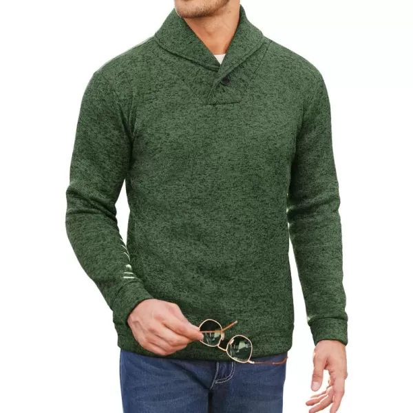 COOFANDY Men Dress Shawl Collar Pullover Sweatshirt Fashion Slim Fit Knit Sweater