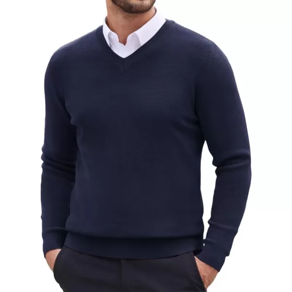 COOFANDY Men V Neck Dress Sweater Knit Long Sleeve Casual Slim Fit Pullover Sweater