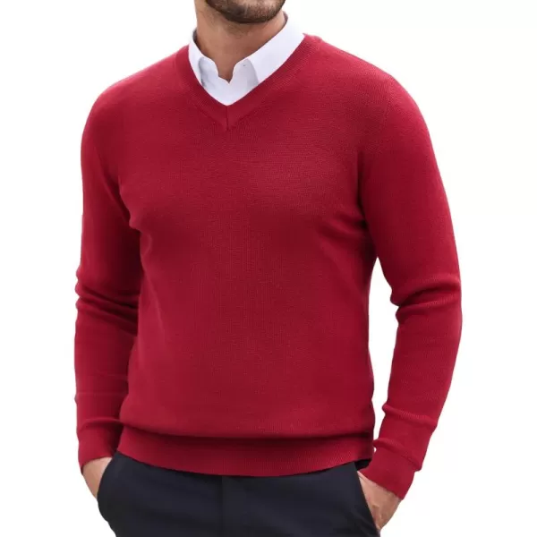 COOFANDY Men V Neck Dress Sweater Knit Long Sleeve Casual Slim Fit Pullover Sweater