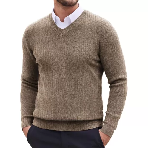 COOFANDY Men V Neck Dress Sweater Knit Long Sleeve Casual Slim Fit Pullover Sweater