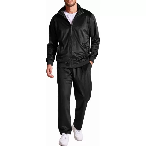 COOFANDY Mens 2 Piece Velour Tracksuit Full Zip Jackets Pants Velvet Jogging Suits Sweatsuit Set