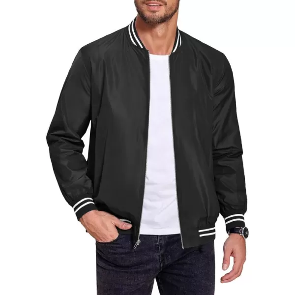 COOFANDY Men's Bomber Jackets Lightweight Windbreaker Full Zip Varsity Jacket Casual Active Coat Outwear
