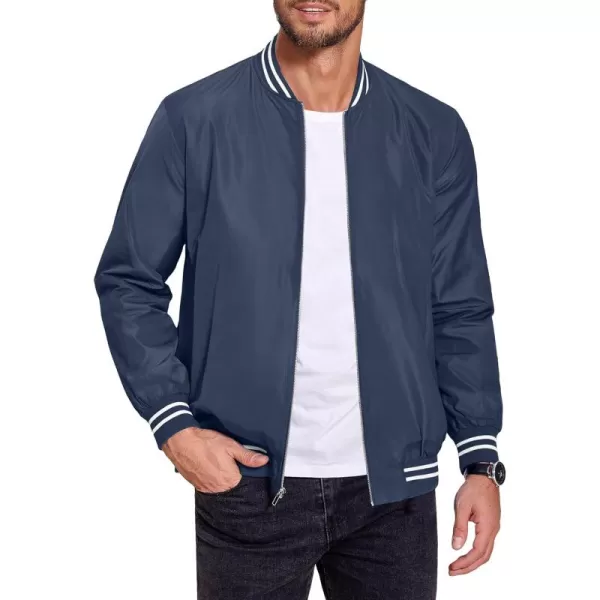 COOFANDY Men's Bomber Jackets Lightweight Windbreaker Full Zip Varsity Jacket Casual Active Coat Outwear