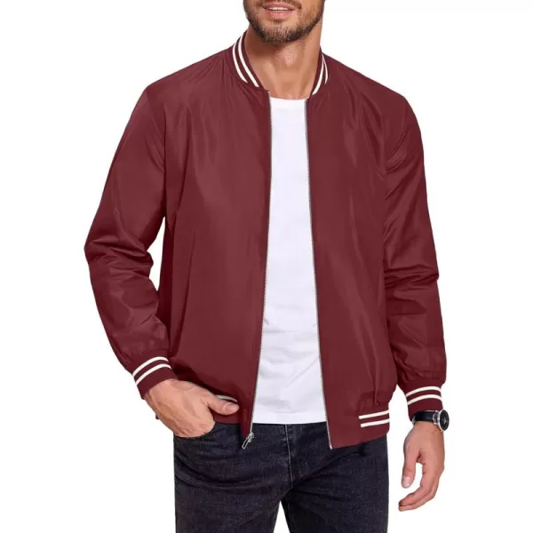 COOFANDY Men's Bomber Jackets Lightweight Windbreaker Full Zip Varsity Jacket Casual Active Coat Outwear