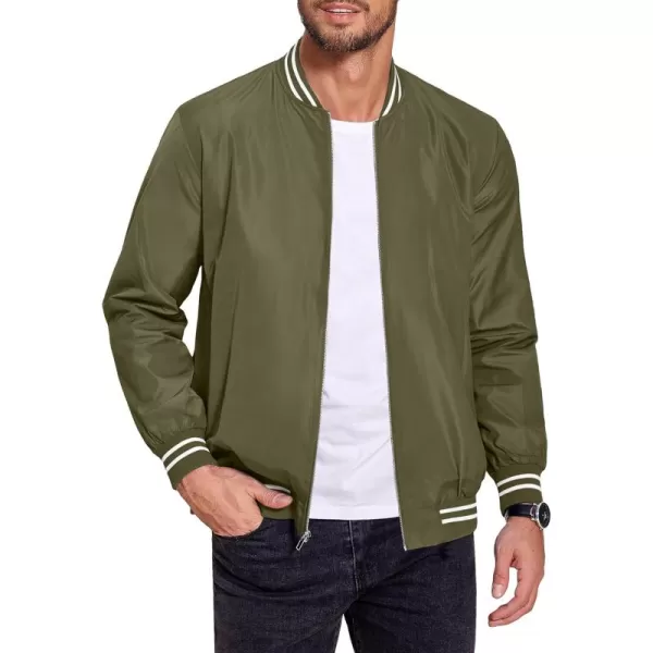 COOFANDY Men's Bomber Jackets Lightweight Windbreaker Full Zip Varsity Jacket Casual Active Coat Outwear