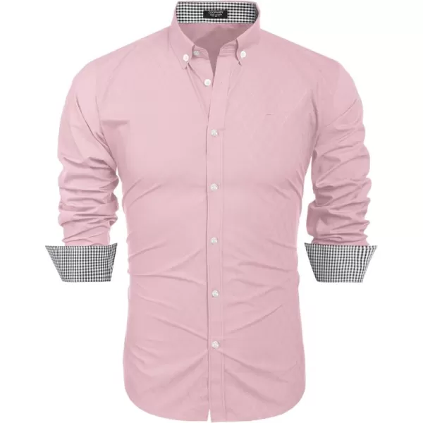 COOFANDY Men's Business Dress Shirt Long Sleeve Casual Slim Fit Button Down Shirt