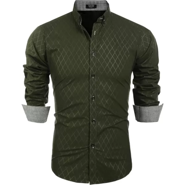 COOFANDY Men's Business Dress Shirt Long Sleeve Casual Slim Fit Button Down Shirt
