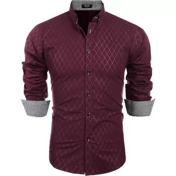 COOFANDY Men's Business Dress Shirt Long Sleeve Casual Slim Fit Button Down Shirt