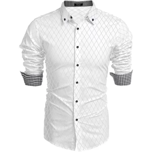 COOFANDY Men's Business Dress Shirt Long Sleeve Casual Slim Fit Button Down Shirt