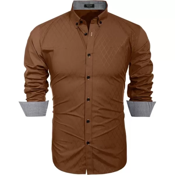 COOFANDY Men's Business Dress Shirt Long Sleeve Casual Slim Fit Button Down Shirt