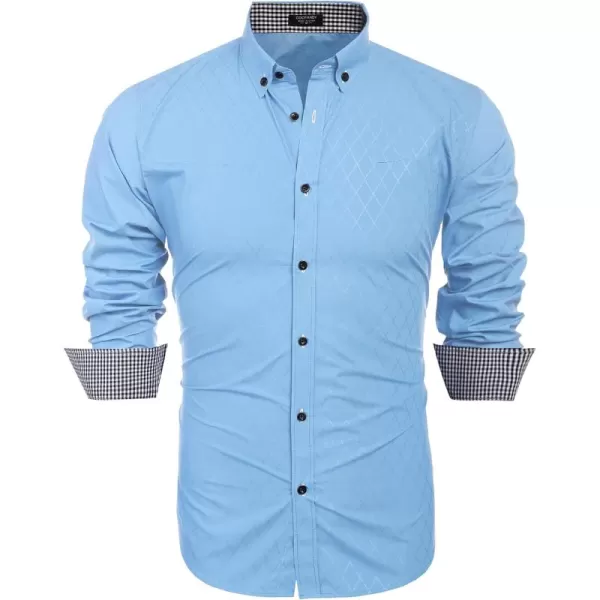 COOFANDY Men's Business Dress Shirt Long Sleeve Casual Slim Fit Button Down Shirt