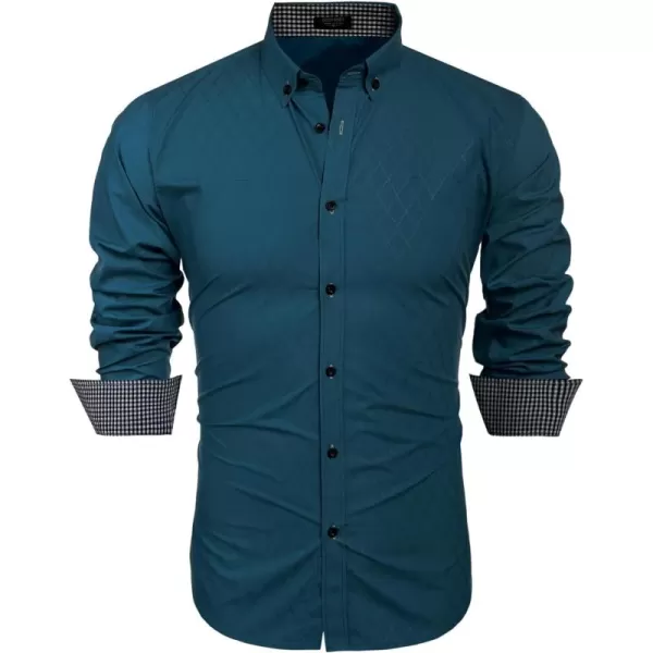 COOFANDY Men's Business Dress Shirt Long Sleeve Casual Slim Fit Button Down Shirt