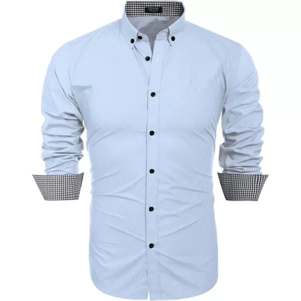 COOFANDY Men's Business Dress Shirt Long Sleeve Casual Slim Fit Button Down Shirt