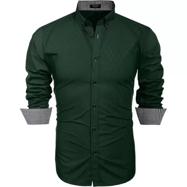 COOFANDY Men's Business Dress Shirt Long Sleeve Casual Slim Fit Button Down Shirt