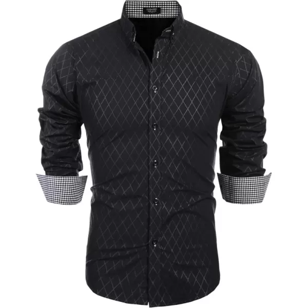 COOFANDY Men's Business Dress Shirt Long Sleeve Casual Slim Fit Button Down Shirt