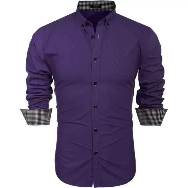COOFANDY Men's Business Dress Shirt Long Sleeve Casual Slim Fit Button Down Shirt