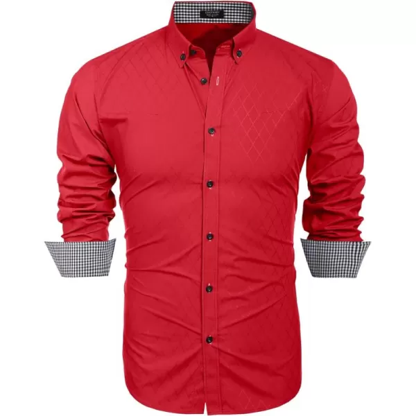 COOFANDY Men's Business Dress Shirt Long Sleeve Casual Slim Fit Button Down Shirt