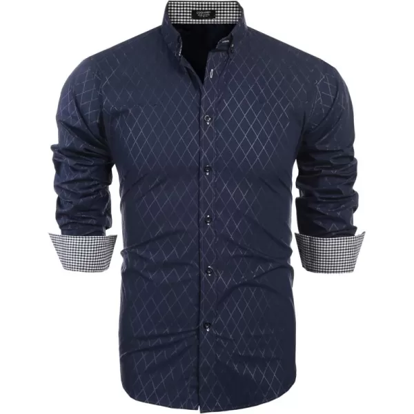 COOFANDY Men's Business Dress Shirt Long Sleeve Casual Slim Fit Button Down Shirt