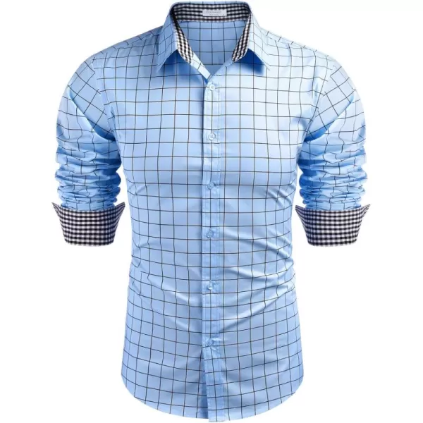 COOFANDY Men's Business Dress Shirt Long Sleeve Slim Fit Casual Button Down Shirt