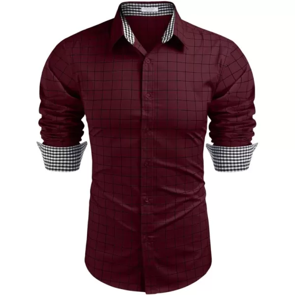 COOFANDY Men's Business Dress Shirt Long Sleeve Slim Fit Casual Button Down Shirt