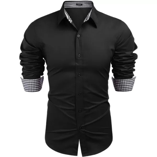 COOFANDY Men's Business Dress Shirt Long Sleeve Slim Fit Casual Button Down Shirt