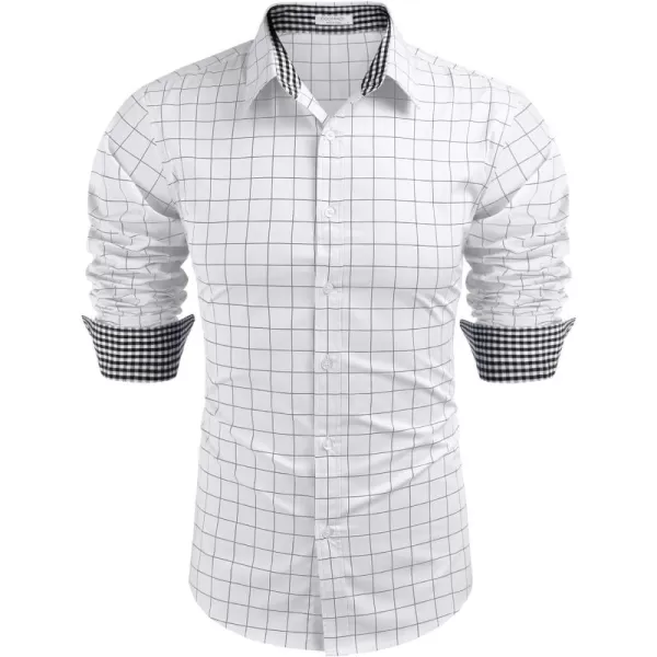 COOFANDY Men's Business Dress Shirt Long Sleeve Slim Fit Casual Button Down Shirt