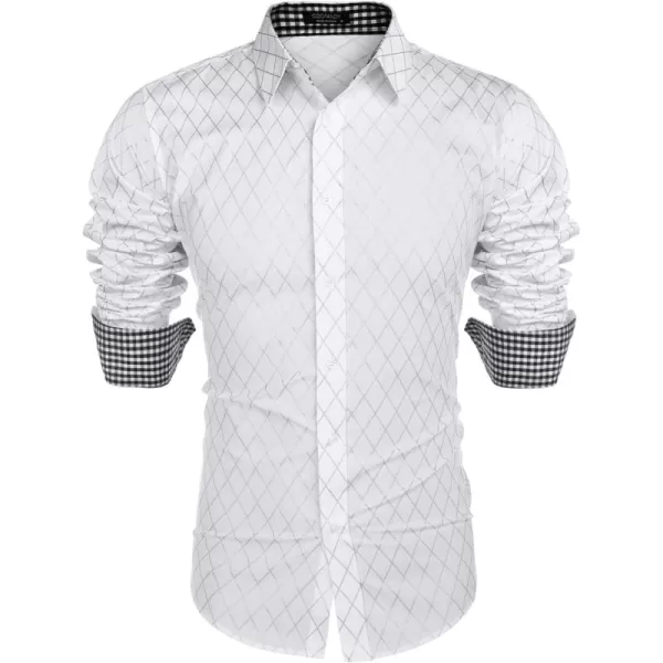 COOFANDY Men's Business Dress Shirt Long Sleeve Slim Fit Casual Button Down Shirt