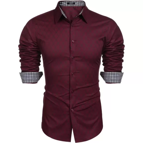 COOFANDY Men's Business Dress Shirt Long Sleeve Slim Fit Casual Button Down Shirt