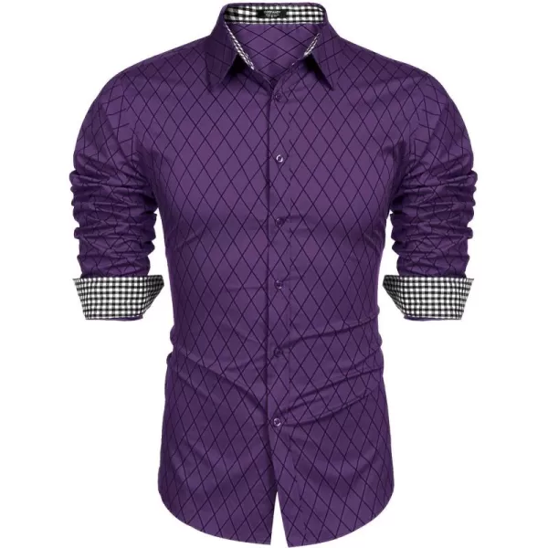 COOFANDY Men's Business Dress Shirt Long Sleeve Slim Fit Casual Button Down Shirt