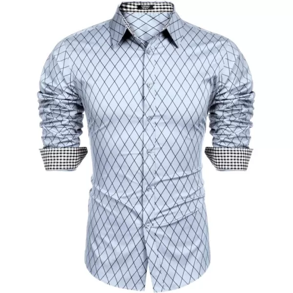 COOFANDY Men's Business Dress Shirt Long Sleeve Slim Fit Casual Button Down Shirt