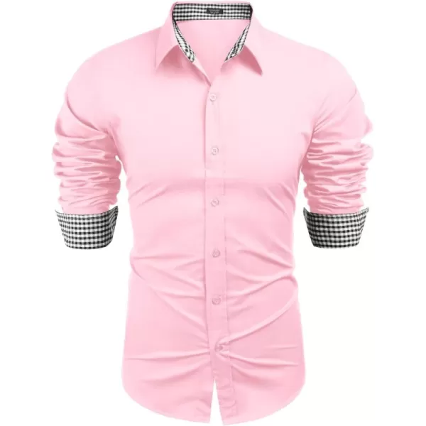 COOFANDY Men's Business Dress Shirt Long Sleeve Slim Fit Casual Button Down Shirt