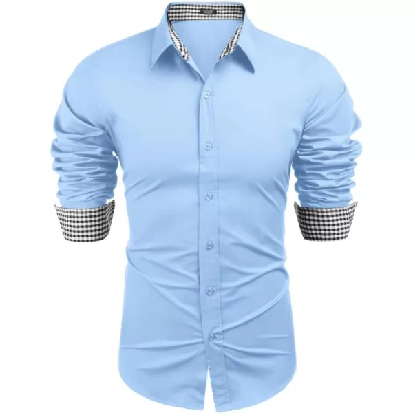 COOFANDY Men's Business Dress Shirt Long Sleeve Slim Fit Casual Button Down Shirt