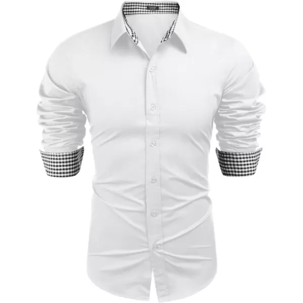 COOFANDY Men's Business Dress Shirt Long Sleeve Slim Fit Casual Button Down Shirt