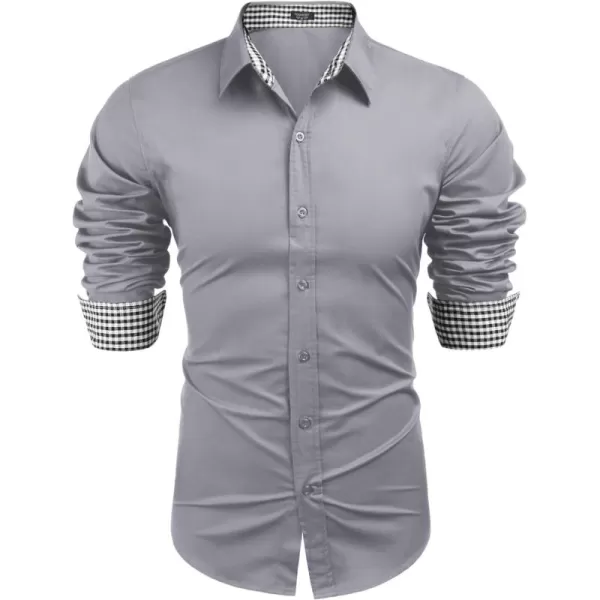 COOFANDY Men's Business Dress Shirt Long Sleeve Slim Fit Casual Button Down Shirt
